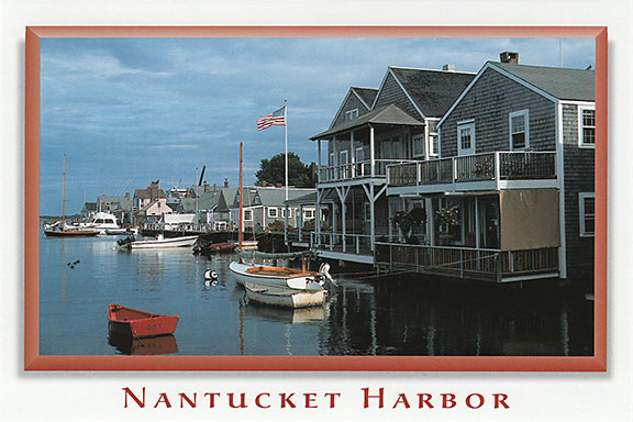 Old North Wharf Nantucket Island Wharf Rat Club Massachusetts Postcard 
