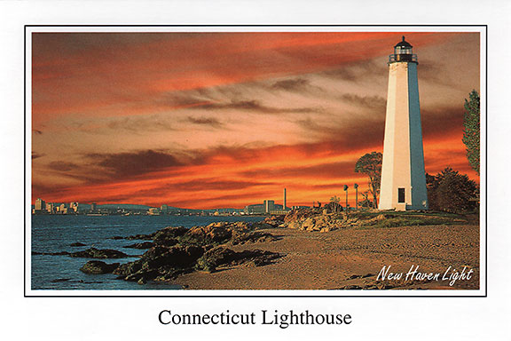 New Haven, Connecticut Lighthouse Postcard